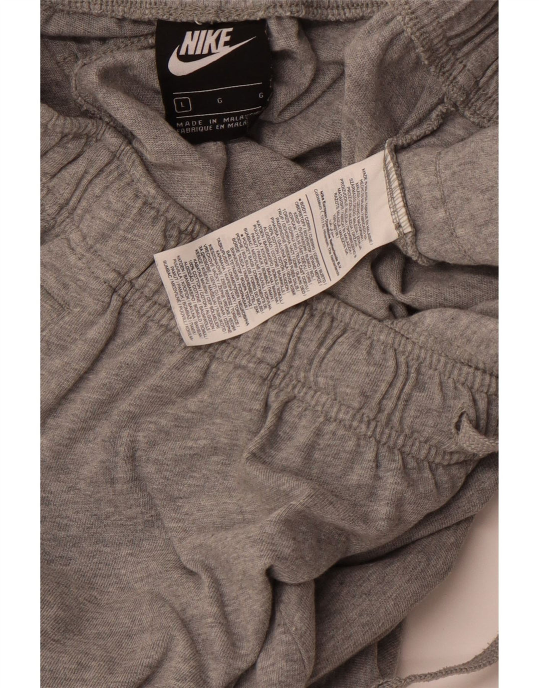 NIKE Short de sport pour hommes, grand, gris, coton