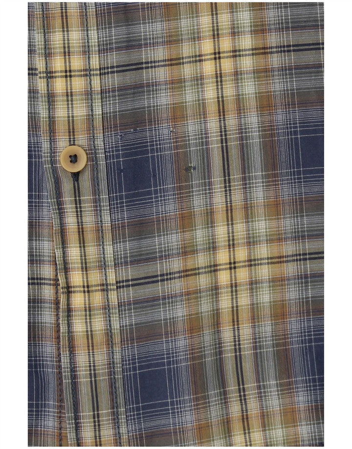 CAMEL ACTIVE Chemise à manches courtes coupe régulière pour hommes XL à carreaux bleus