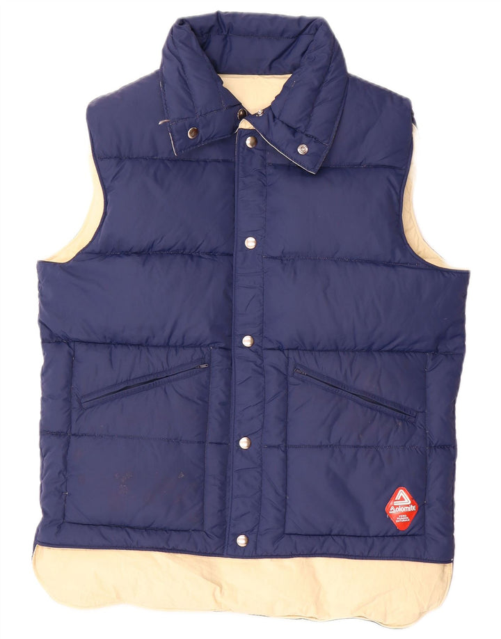Dolomite Gilet rembourré réversible pour homme UK 38 Bleu marine moyen Coton