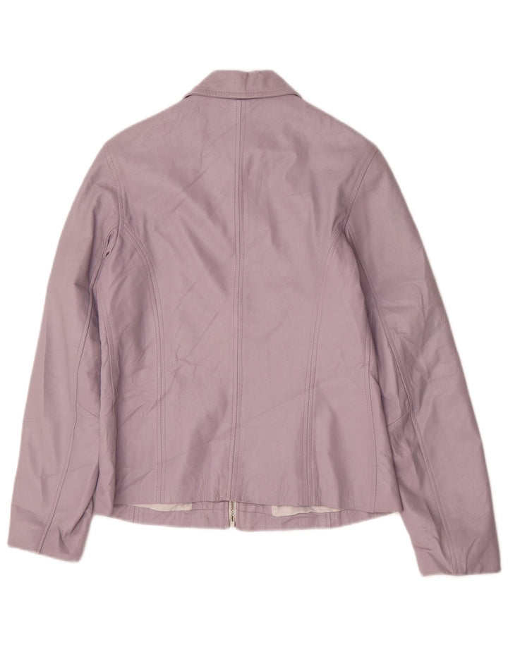 Segno Veste en cuir pour femme UK 12 Violet moyen