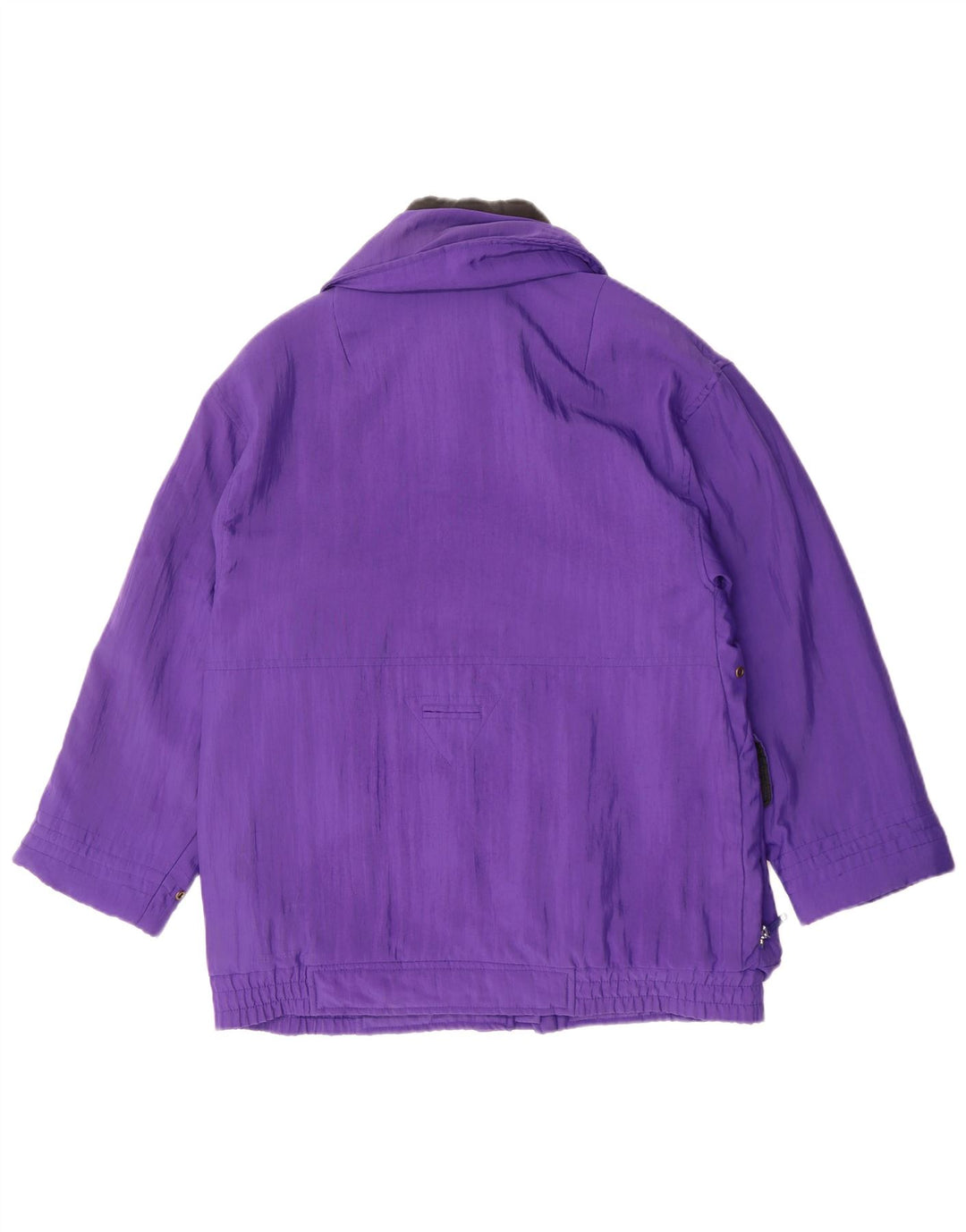 vintage Femme Veste de ski surdimensionnée UK 8 Petit Violet Polyamide Rétro