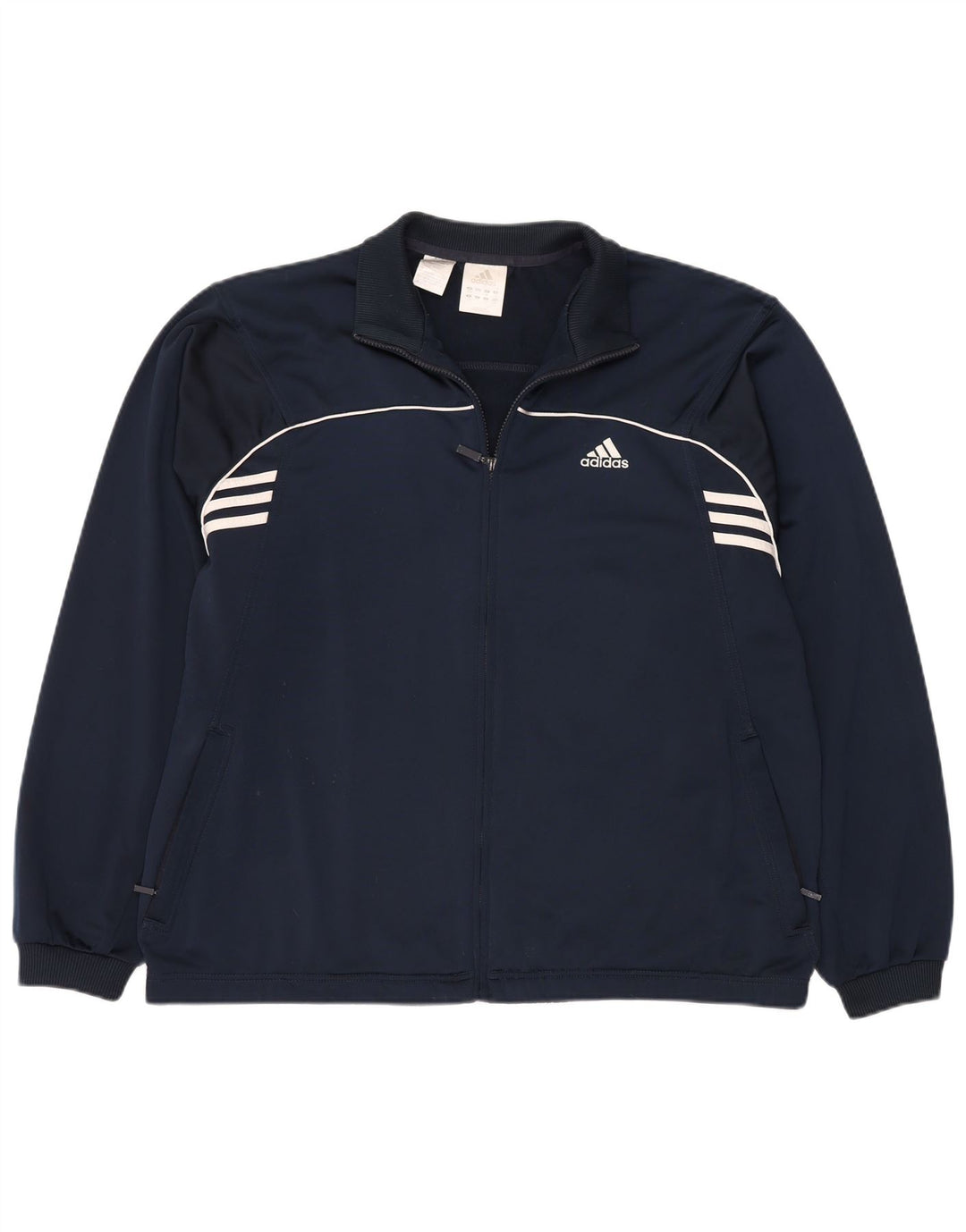 ADIDAS Veste de survêtement pour homme UK 44/46 Large Bleu Marine Polyester