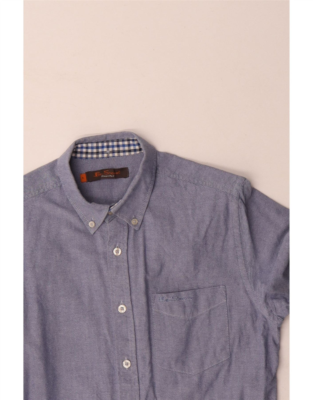 BEN SHERMAN Chemise Homme Petit Bleu Coton