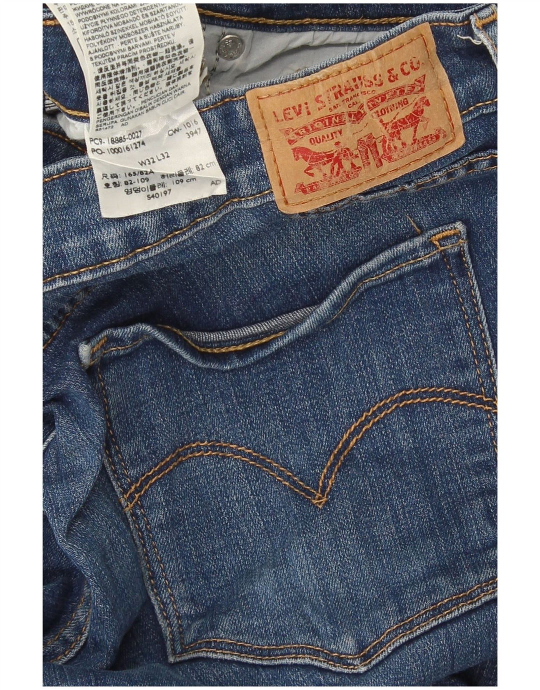 Levi's Jean 715 Bootcut Femme Bleu W32 L32 Coton