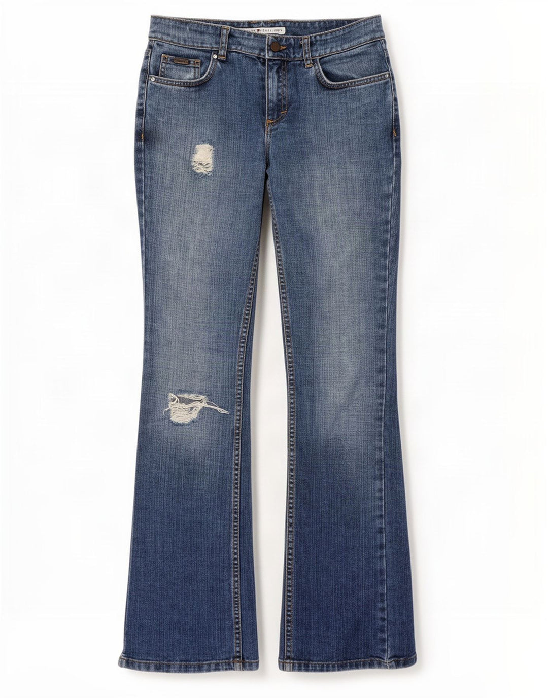 Tommy Hilfiger Jean droit vieilli pour femme US 4 Small W26 L33 Bleu