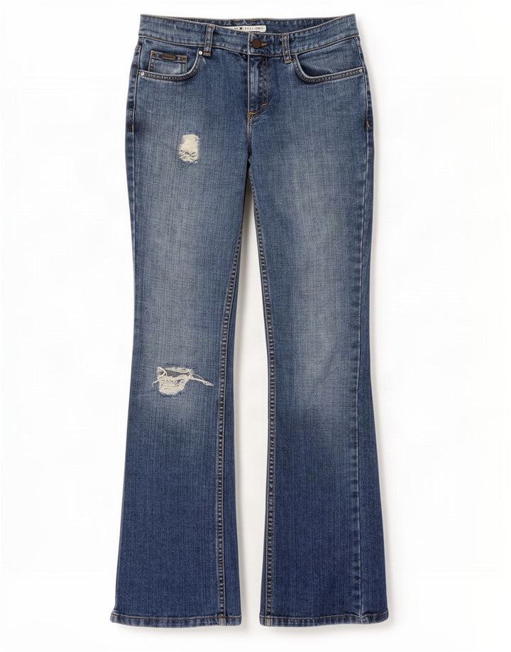 Tommy Hilfiger Jean droit vieilli pour femme US 4 Small W26 L33 Bleu