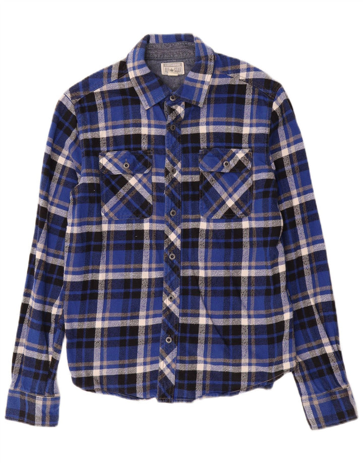 Converse Chemise en Flanelle Homme Bleu Moyen à Carreaux