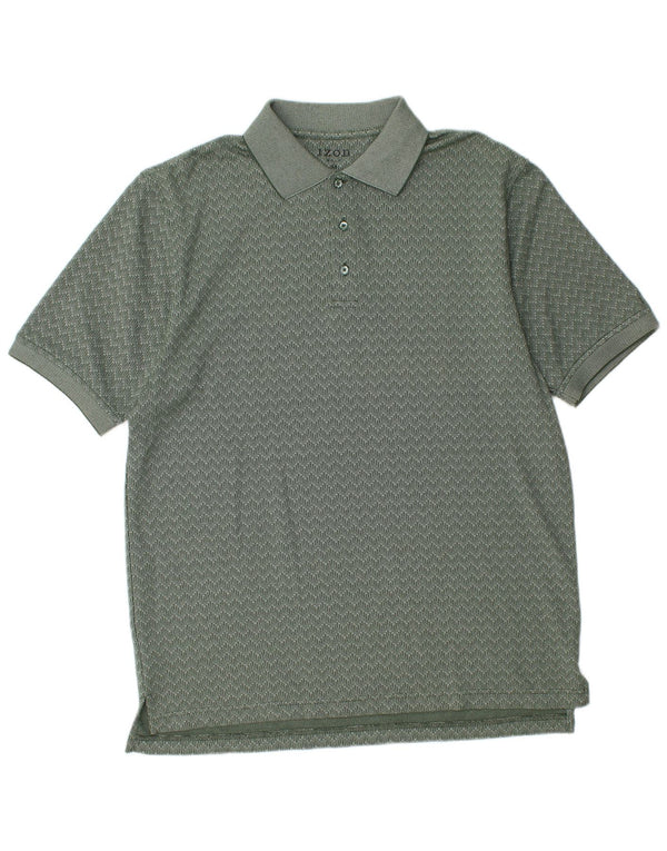 Izod Polo Homme Vert Moyen Chevron Coton