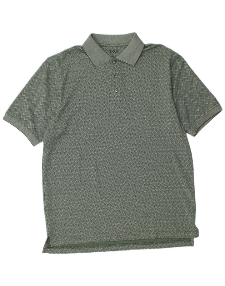 Izod Polo Homme Vert Moyen Chevron Coton