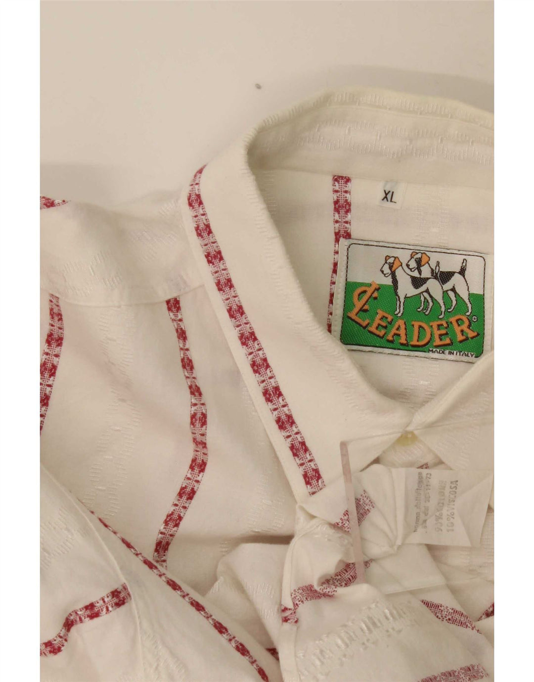 Leader Chemise Homme XL Blanc Rayé Coton