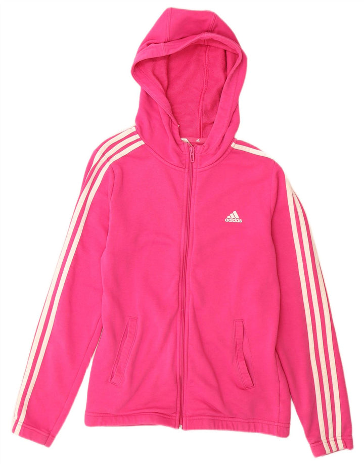 ADIDAS Pull à capuche zippé fille 14-15 ans Rose Coton