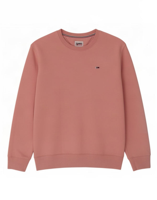 Tommy Hilfiger Sweat-shirt pour homme en coton rose Large