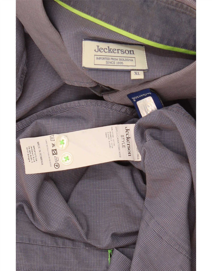 Jeckerson Chemise Homme XL Bleu Carreaux Coton