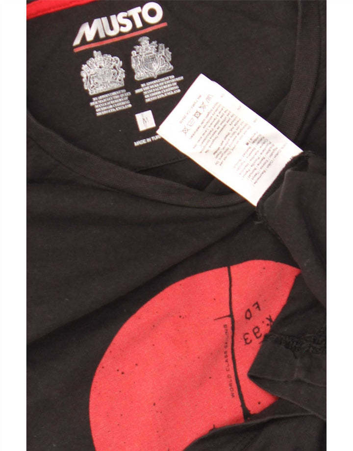 Musto T-Shirt Graphique Homme Noir Moyen Coton