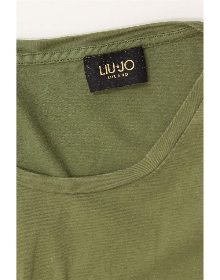 LIU JO T-shirt graphique pour femme UK 12 Vert moyen