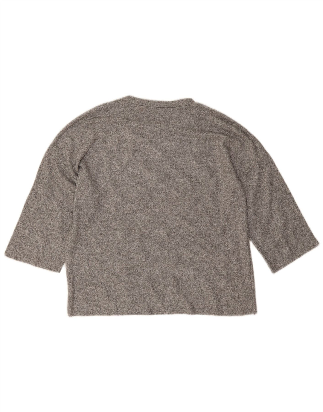 Zara Femme Haut Oversize Manches 3/4 UK 10 Petit Gris Moucheté