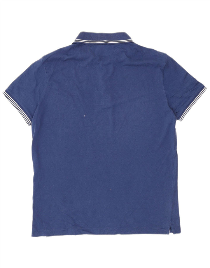 CHAMPION Mens Easy Fit Polo Shirt Medium Navy Blue Cotton