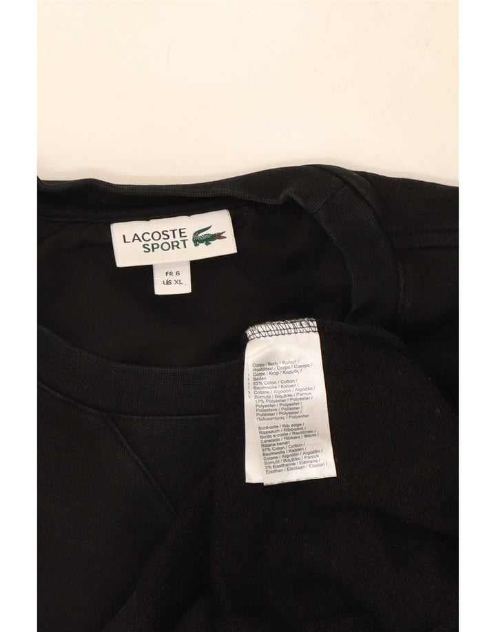 Lacoste Homme Sweatshirt Jumper Taille 6 XL Coton Noir