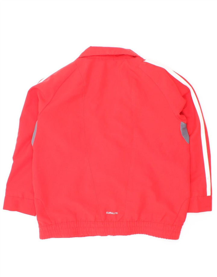 Adidas Climalite Survêtement Top Veste Garçon 4-5 Ans Rouge Colorblock