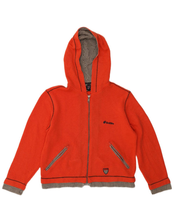 LOTTO Pull à capuche court surdimensionné avec fermeture éclair pour femme UK 10 Petit Rouge Polyester