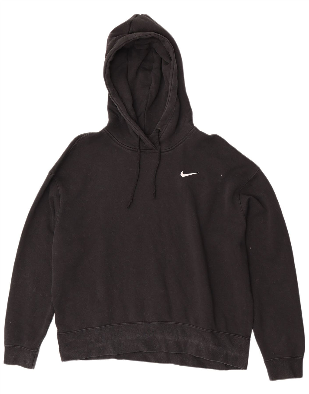 Nike Pull à capuche surdimensionné pour femme UK 16 Grand coton noir
