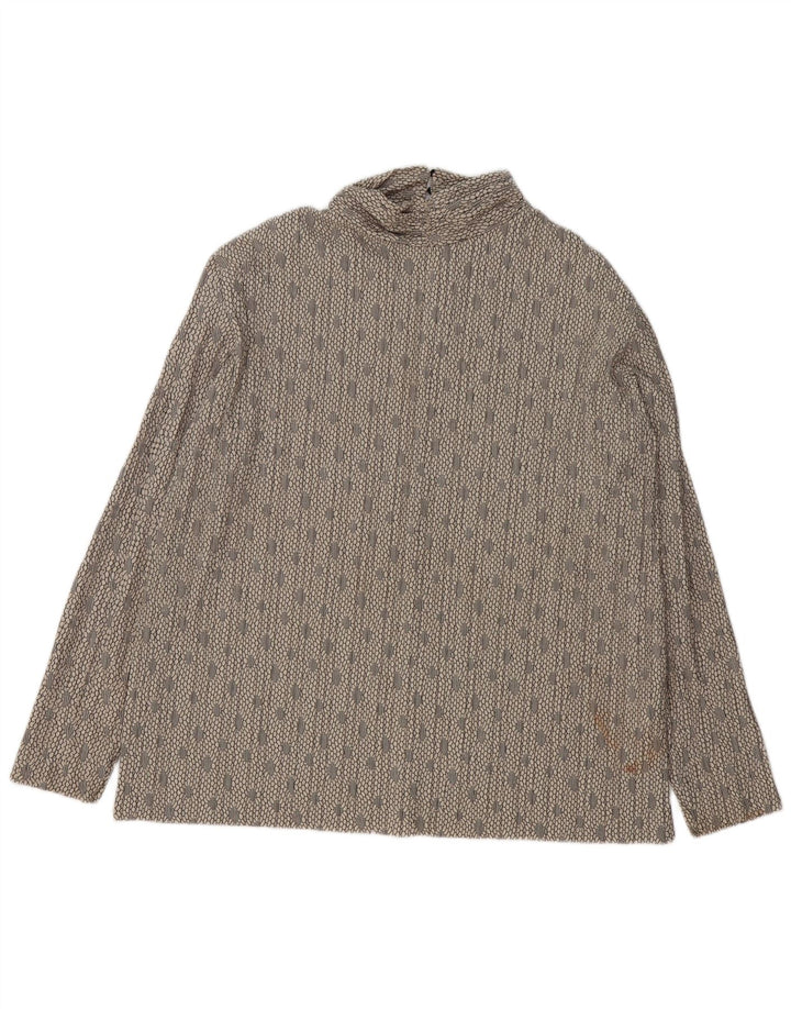 Zara Chemisier surdimensionné à manches longues pour femme UK 44 Gris moyen géométrique