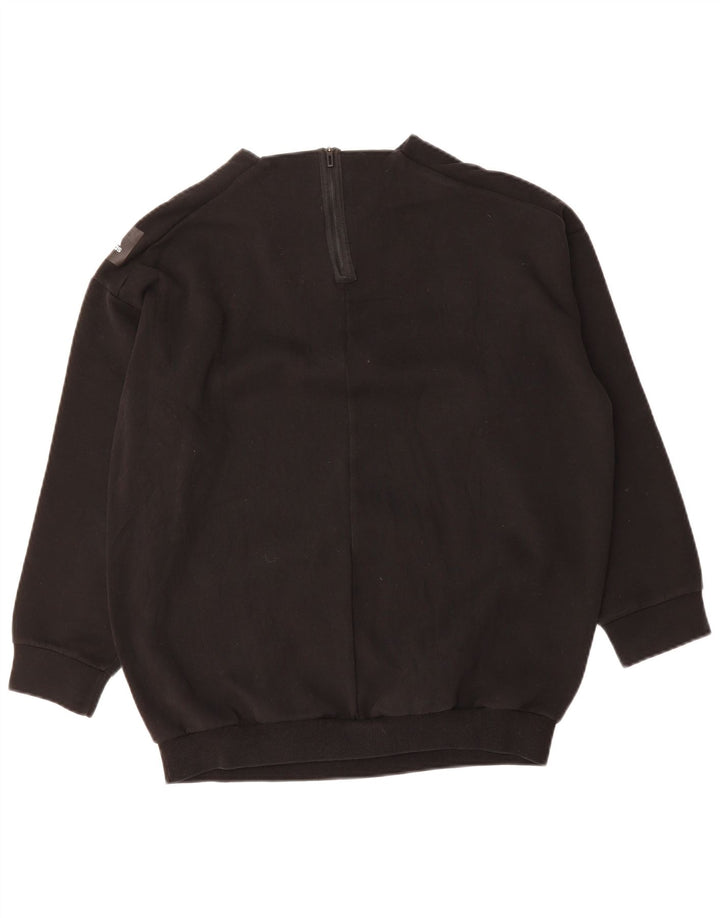 ADIDAS Womens Oversized Sweatshirt Jumper UK 14 Large Black