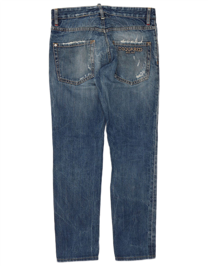 Dsquared Homme Jean Slim En Détresse IT 46 Petit W32 L30 Bleu Coton