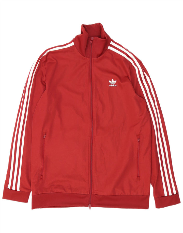 Adidas Veste de survêtement pour homme Taille L en polyester bordeaux