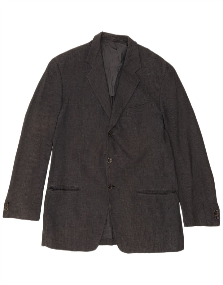 Armani Collezioni Veste Blazer 3 Boutons Homme IT 50 Lin Gris Moyen