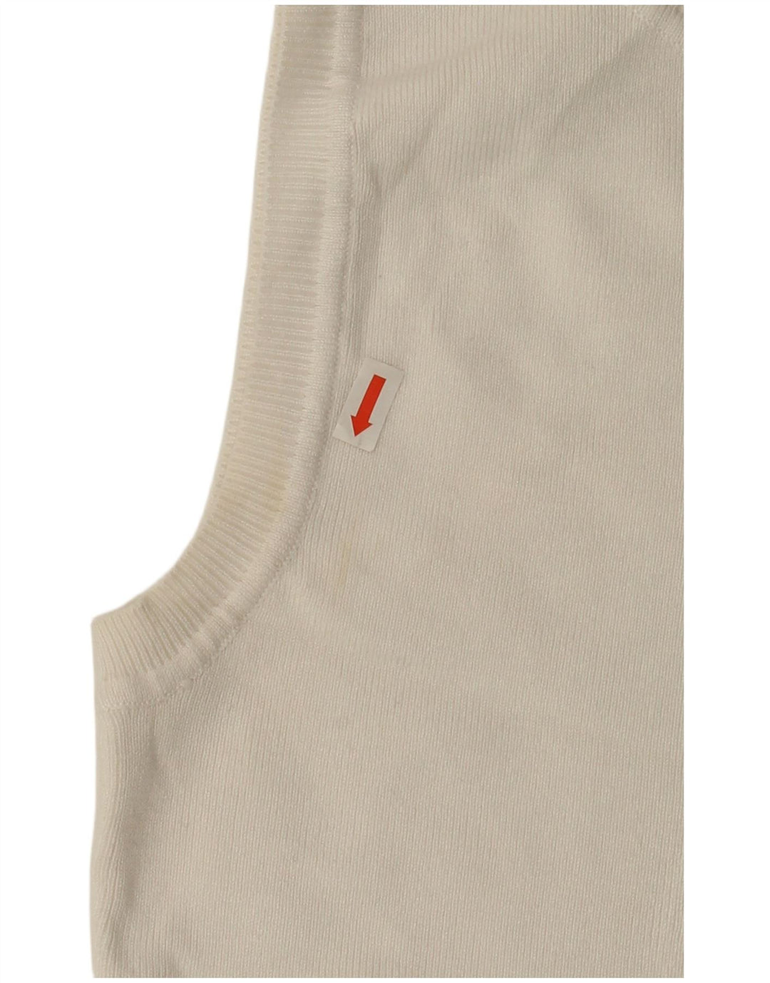 Zara Femmes Crop Débardeur UK 12 Moyen Blanc Viscose