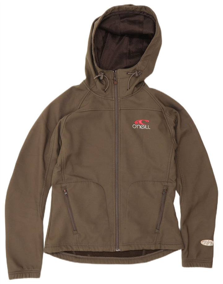 O'Neill Veste coupe-vent à capuche pour femme UK 12 Kaki moyen Polyester