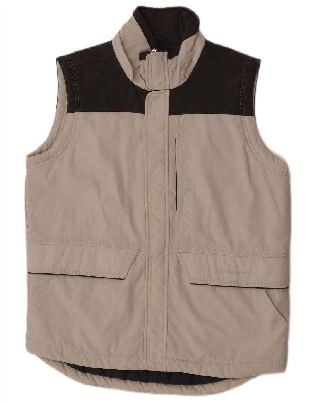 Champion Gilet rembourré pour homme UK 36 Small Gris Colorblock Polyamide
