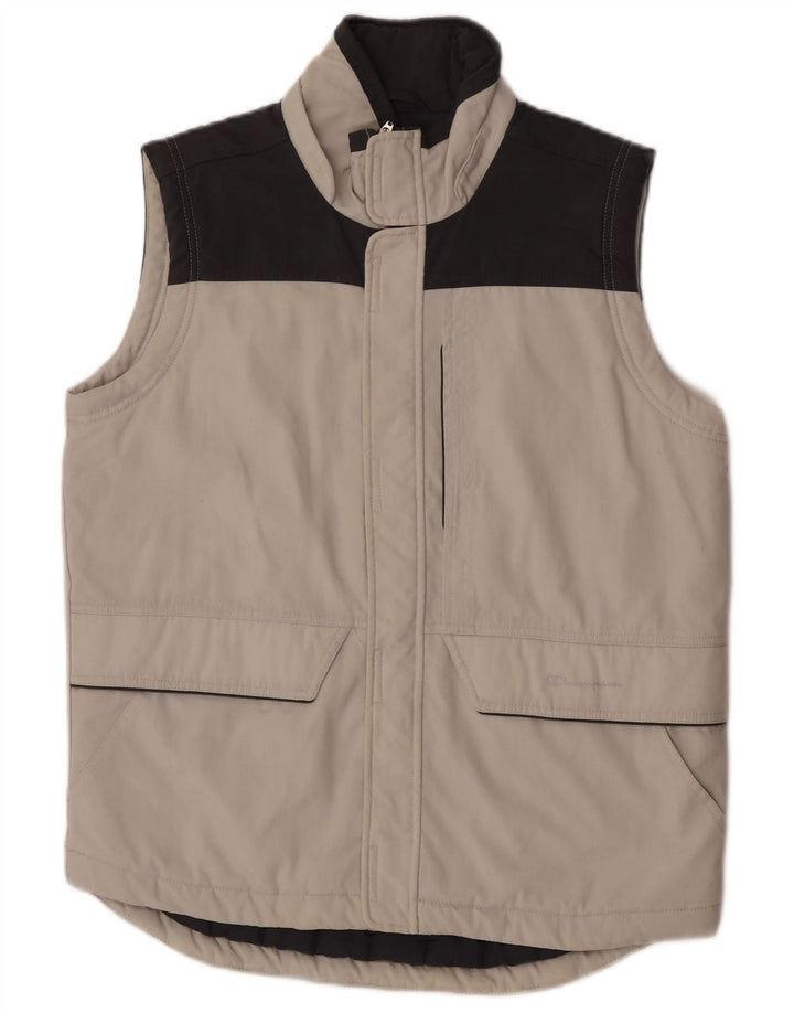 Champion Gilet rembourré pour homme UK 36 Small Gris Colorblock Polyamide
