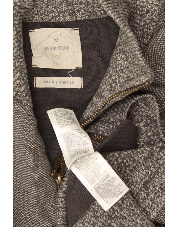 White Stuff Cardigan Pull Homme Gris Moyen Coton