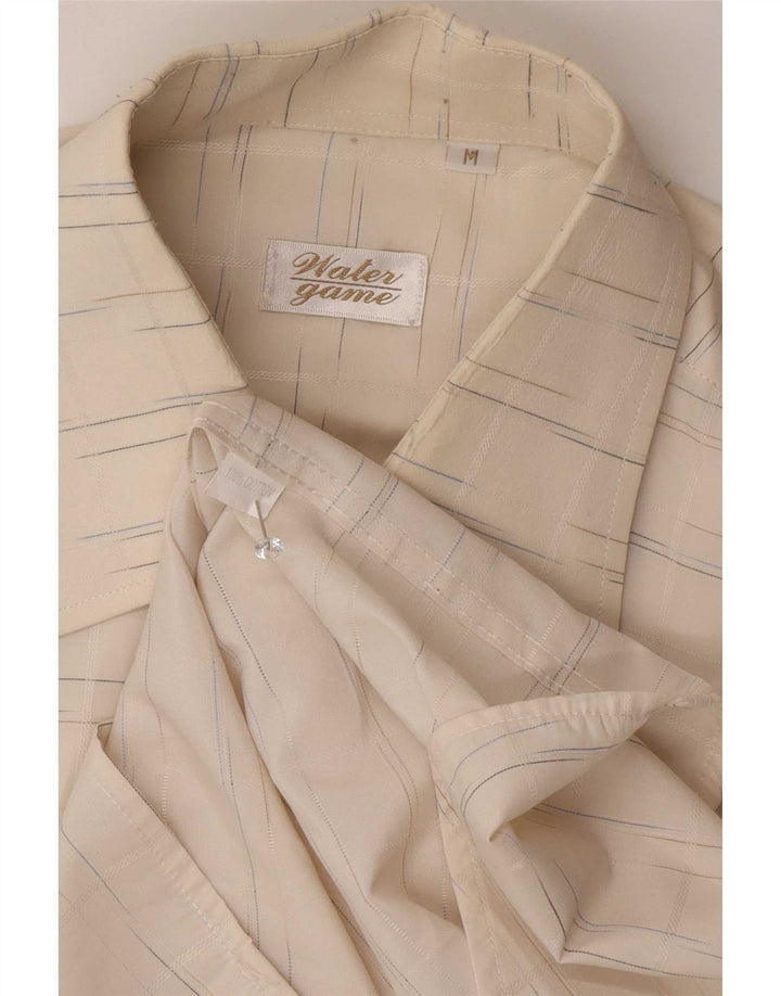Chemise homme vintage coton à fines rayures blanches moyennes