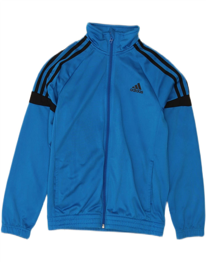 Adidas Veste de Survêtement Garçon 11-12 ans Bleu Colorblock Polyester