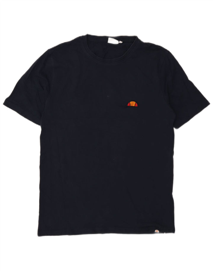 Ellesse T-Shirt Top Bleu Marine Moyen Coton Homme