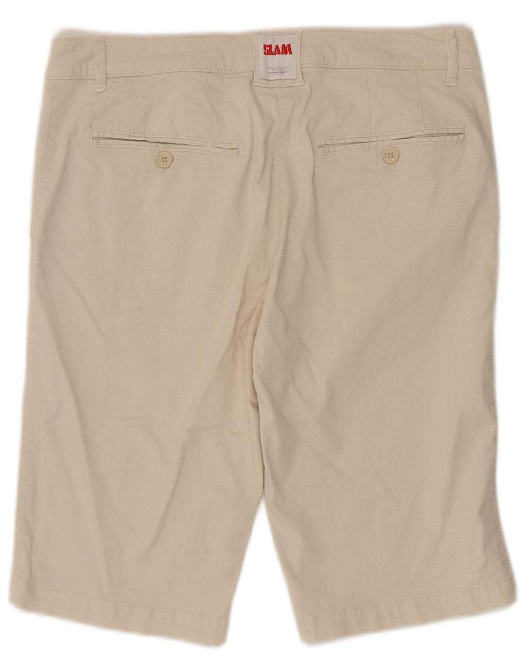 Slam Short Chino Femme IT 46 Large W32 Coton Beige