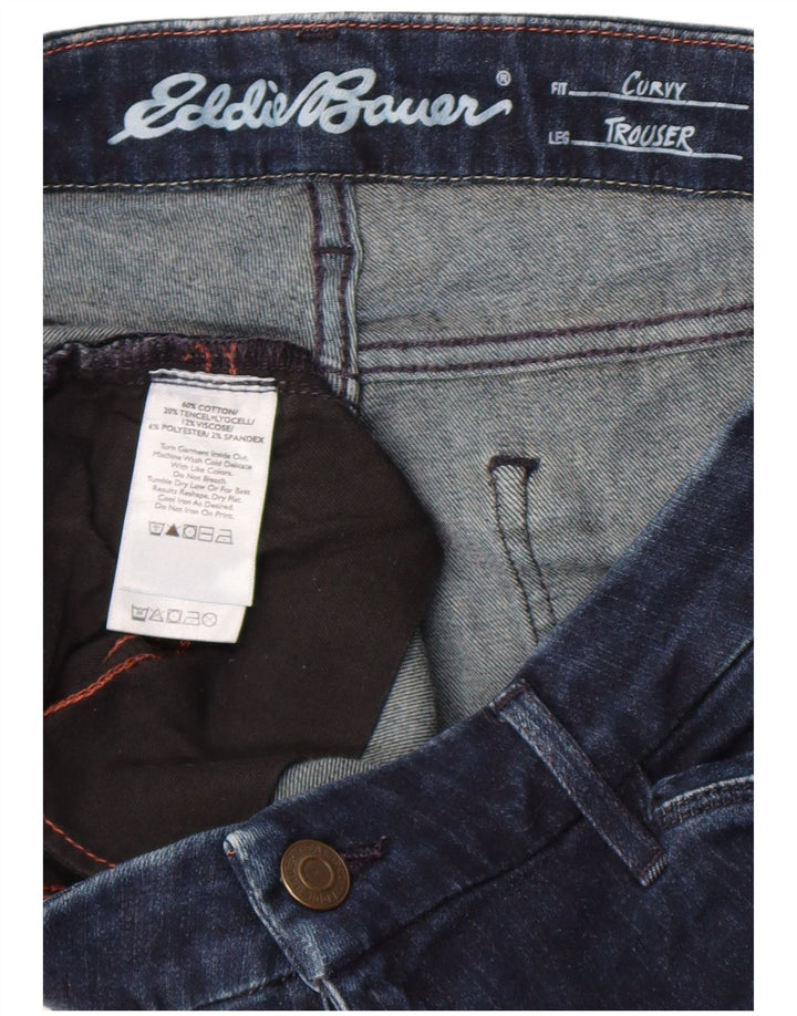 Eddie Bauer Jean Bootcut Curvy Femme W32 L28 Bleu Marine Coton