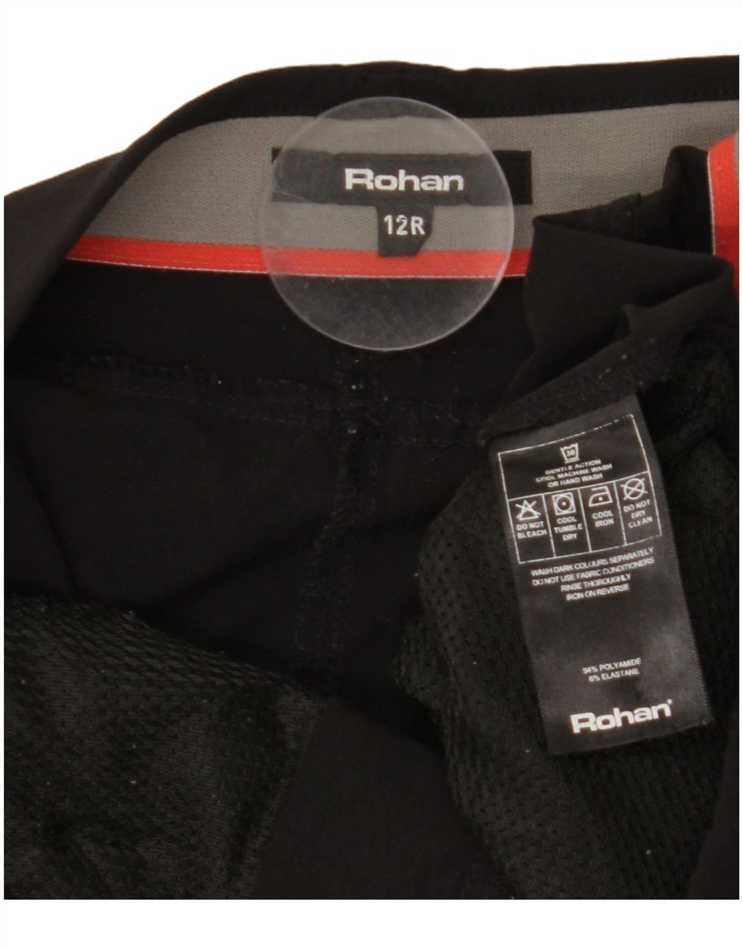ROHAN Pantalon Chino Droit Femme UK 12 Moyen W30 L30 Noir Polyamide