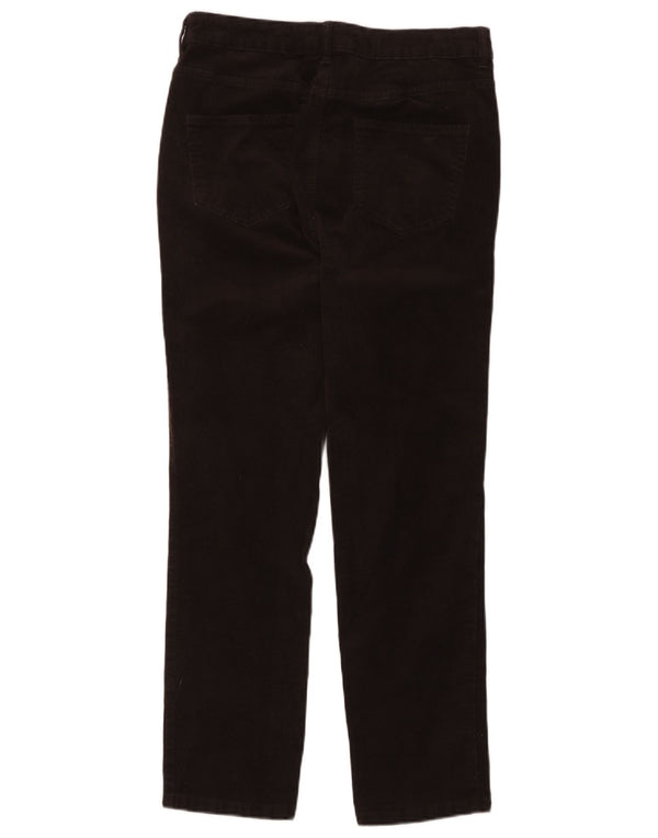 Marks & Spencer Pantalon taille haute en velours côtelé pour femme UK 14 Large W32 L27 Bro