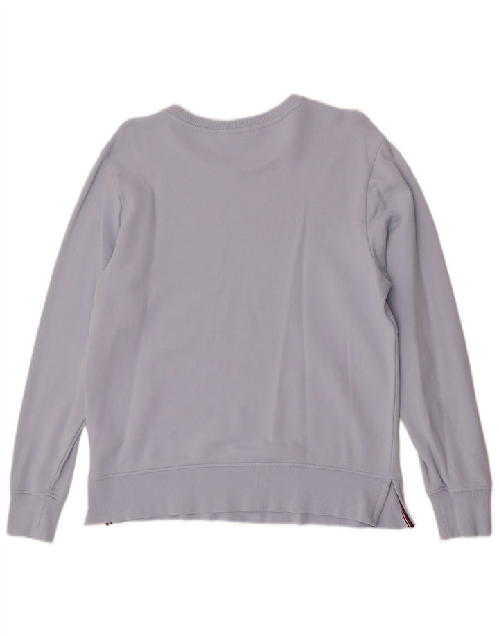 Tommy Hilfiger Sweat-shirt graphique pour femme UK 14 Bleu moyen Coton