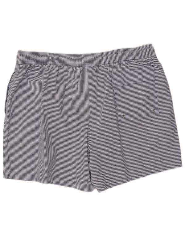 BROOKS BROTHERS Mens 346 Swimming Shorts Large Blue Pinstripe Cotton