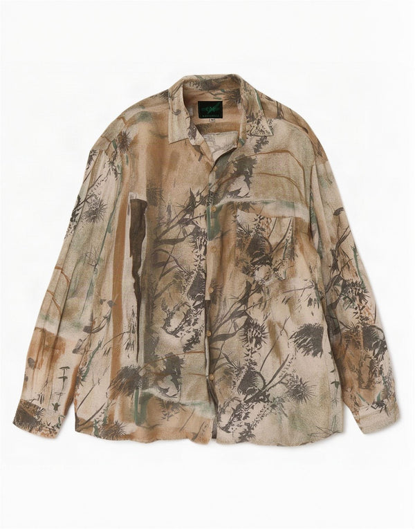 Chemise vintage à motif abstrait pour homme, grande taille, multicolore