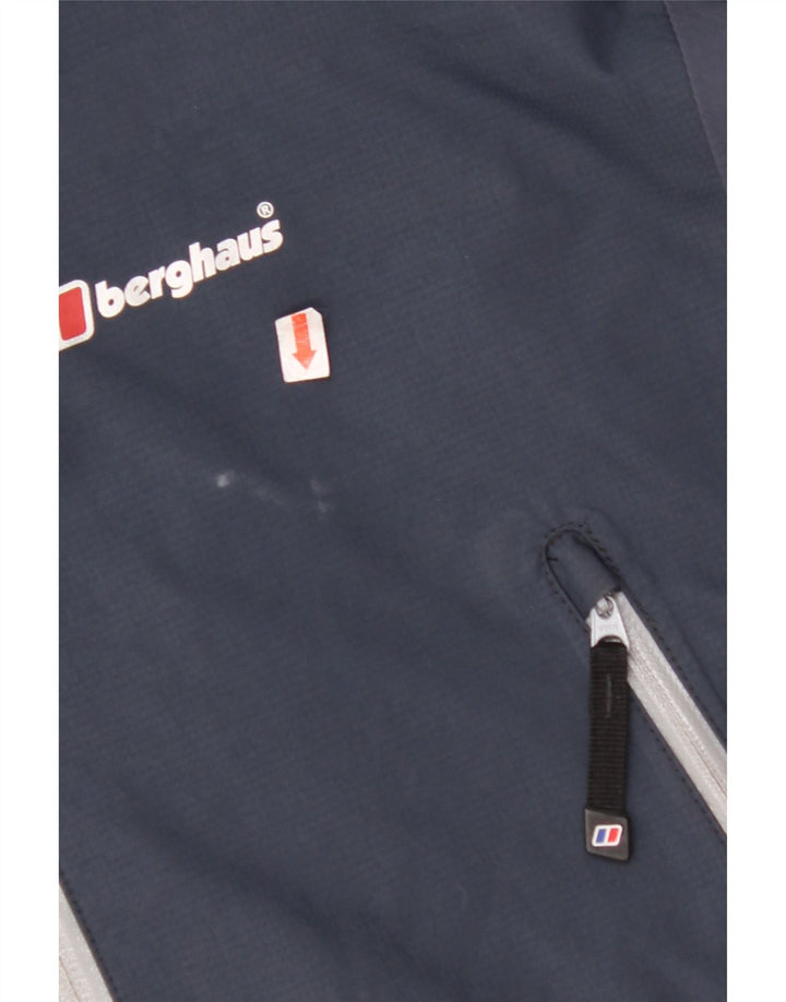 BERGHAUS Veste de pluie à capuche pour homme UK 38 Medium Bleu marine Nylon