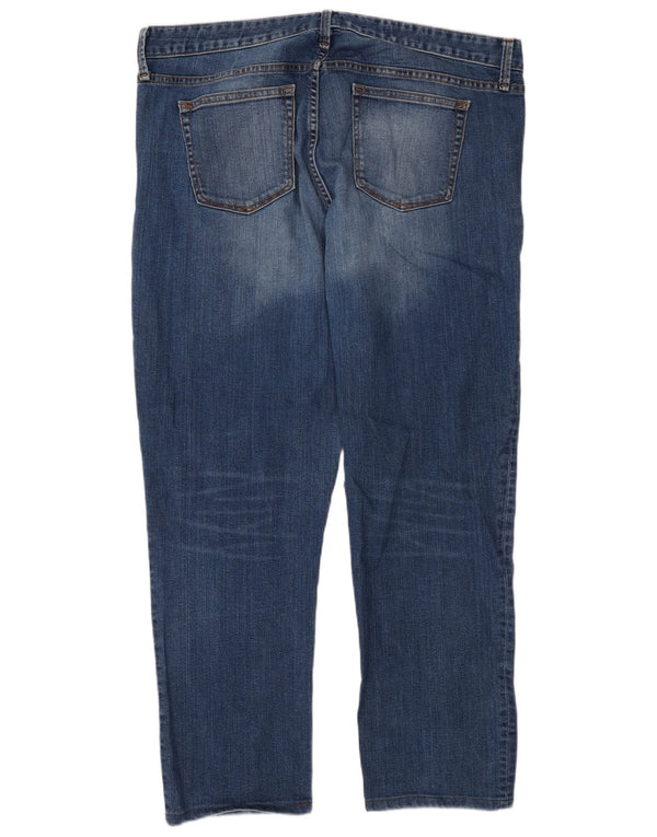 Gap Jean droit haut pour femme UK 18 XL W34 L30 Bleu Coton