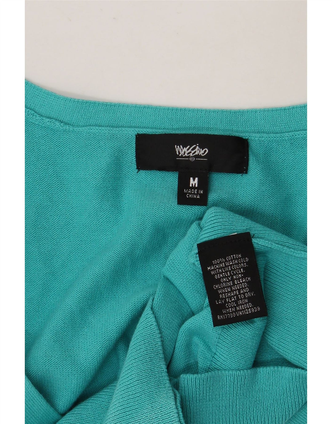 Mossimo Boléro Femme UK 12 Coton Turquoise Moyen