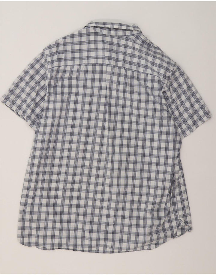 Timberland Chemise à manches courtes pour homme Coupe régulière 3XL Bleu à carreaux