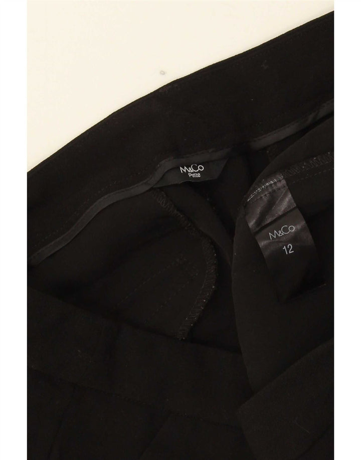 M&Co Pantalon Chino Slim Femme UK 12 Moyen W32 L25 Noir Polyester
